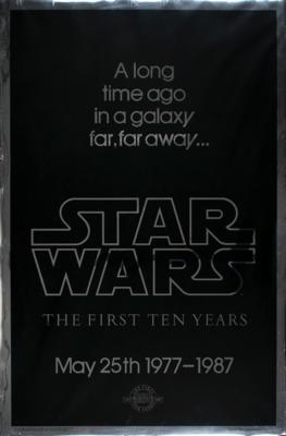 Lot #741 Star Wars 1987 10th Anniversary Silver 'Style A' One Sheet Movie Poster - Image 1