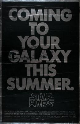 Lot #736 Star Wars 1976 '2nd Version' Teaser One Sheet Movie Poster - Image 1