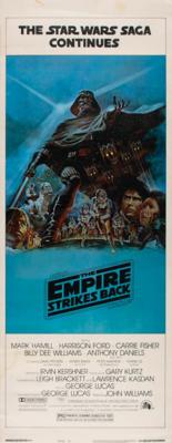 Lot #754 Star Wars: The Empire Strikes Back 1980 'Style B' Dark Blue Insert Movie Poster