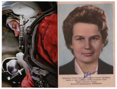 Lot #386 Valentina Tereshkova (2) Signed Photos