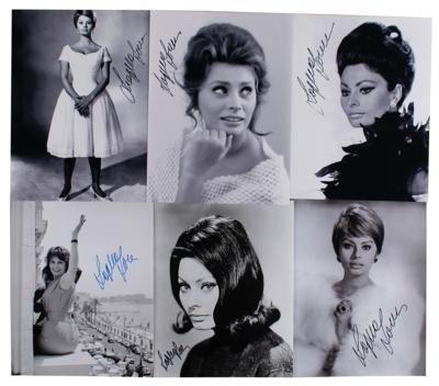 Lot #721 Sophia Loren (6) Signed Photographs