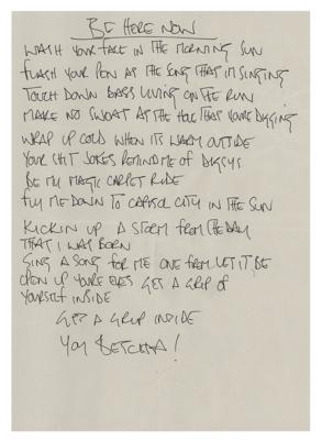 Lot #535 Oasis: Noel Gallagher's Handwritten Lyrics (13) for Be Here Now - Image 10