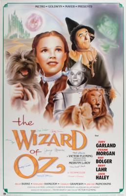 Lot #770 Wizard of Oz: Munchkins (9) Signed Poster - Image 1