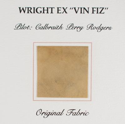 Lot #347 Wright Brothers Vin Fiz Fabric Swatch - Image 2