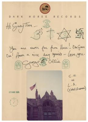 Lot #524 Beatles: George Harrison Autograph Letter Signed