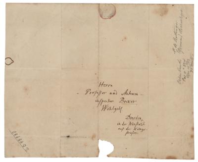 Lot #74 Karl August Bottiger Autograph Letter Signed - Image 2