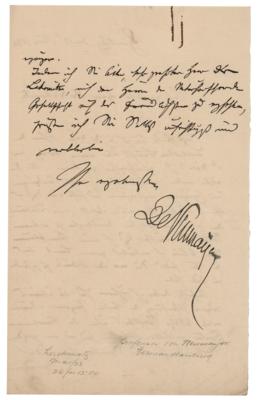 Lot #175 Georg von Neumayer Autograph Letter Signed - Image 2