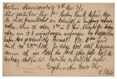 Lot #191 Ludwig Plate Autograph Letter Signed - Image 1