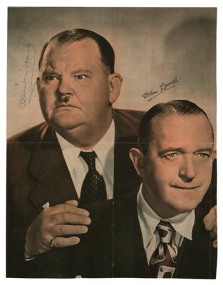 Lot #719 Laurel and Hardy Signed Photograph