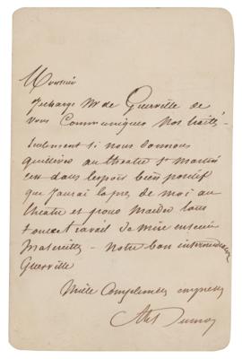 Lot #478 Alexandre Dumas, pere Auotgraph Letter Signed