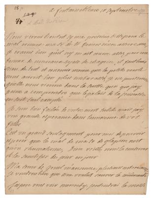 Lot #43 King Louis XIV: Madame de Maintenon Letter Signed