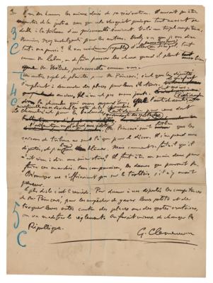 Lot #90 Georges Clemenceau Autograph Manuscript Signed - Image 2