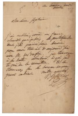 Lot #100 Georges Cuvier Autograph Letter Signed