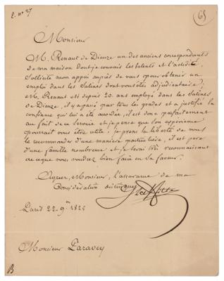 Lot #150 Jacques Laffitte Letter Signed - Image 1