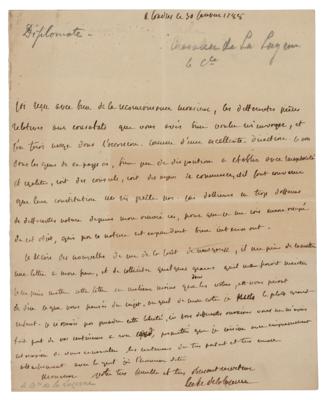 Lot #306 Anne-César de La Luzerne Autograph Letter Signed