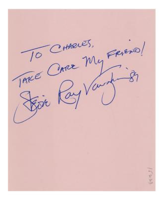 Lot #542 Stevie Ray Vaughan Signature
