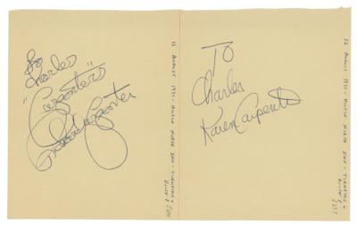 Lot #657 Karen and Richard Carpenter Signatures