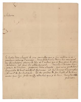 Lot #83 Catherine the Great: Christian August and Joanna Elisabeth of Anhalt-Zerbst (2) Autograph Letters Signed - Image 2