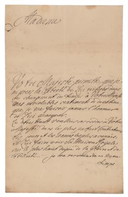 Lot #83 Catherine the Great: Christian August and Joanna Elisabeth of Anhalt-Zerbst (2) Autograph Letters Signed - Image 3
