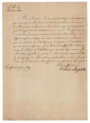 Lot #139 King Frederick Augustus I of Saxony Letter Signed - Image 1