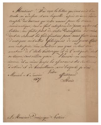 Lot #145 King Ludwig I of Bavaria Letter Signed - Image 1