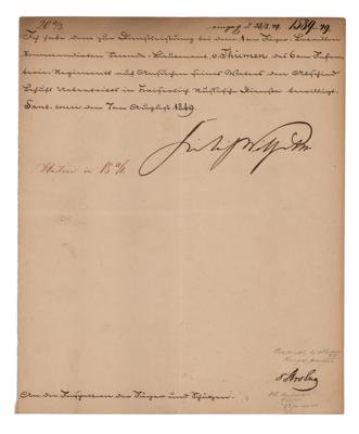Lot #142 King Frederick William IV of Prussia Letter Signed - Image 1