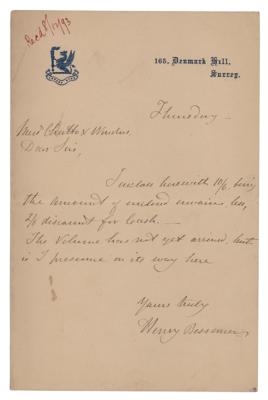 Lot #69 Henry Bessemer Autograph Letter Signed