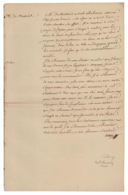 Lot #284 Charles Henri Hector d'Estaing Document Signed - Image 2