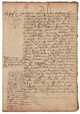 Lot #38 Henry I, Duke of Guise Document Signed