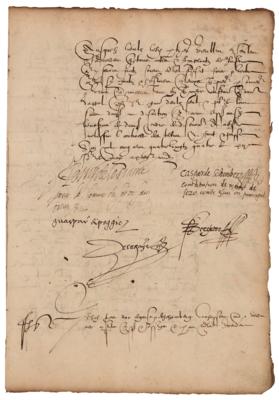 Lot #38 Henry I, Duke of Guise Document Signed - Image 2