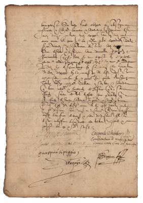 Lot #38 Henry I, Duke of Guise Document Signed - Image 3