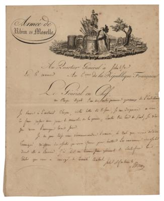 Lot #312 Jean Victor Marie Moreau Autograph Letter Signed
