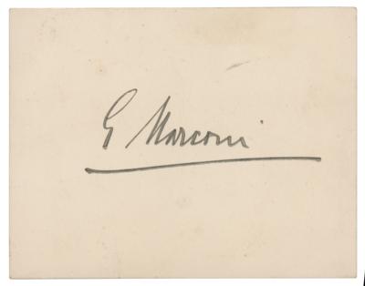 Lot #159 Guglielmo Marconi Signature