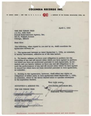 Lot #569 Willie Dixon Document Signed
