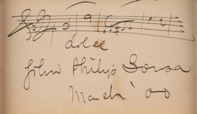 Lot #587 John Philip Sousa Autograph Musical Quotation Signed - Image 2