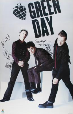 Lot #653 Green Day Signed Poster