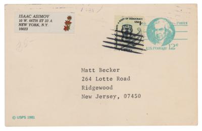 Lot #469 Isaac Asimov Typed Letter Signed - Image 2