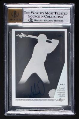 Lot #857 2015 Leaf 25th Pure Glass Green Aaron Judge Autograph (1/10) BGS NM+ 7.5/10 - Image 2