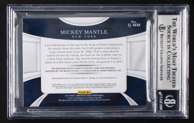 Lot #880 2017 Immaculate Collection Jumbo Materials Mickey Mantle Jersey (7/20) BGS NM-MT+ 8.5 - Image 2