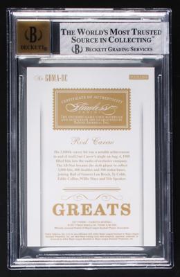 Lot #895 2017 Panini Flawless Greats Emerald Rod Carew Autograph/Patch (1/3) BGS NM-MT 8/10 - Image 2