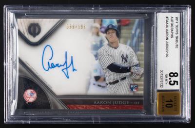 Lot #909 2017 Topps Tribute Aaron Judge Autograph (99/199) BGS NM-MT+ 8.5/10 - Image 1