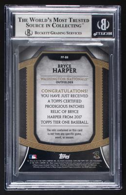 Lot #908 2017 Topps Tier One Prodigious Patches Bryce Harper Patch (7/10) BGS NM-MT+ 8.5 - Image 2