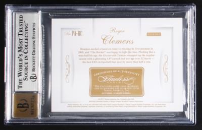 Lot #893 2017 Panini Flawless Emerald Roger Clemens Autograph/Patch (3/3) BGS NM-MT+ 8.5/10 - Image 2