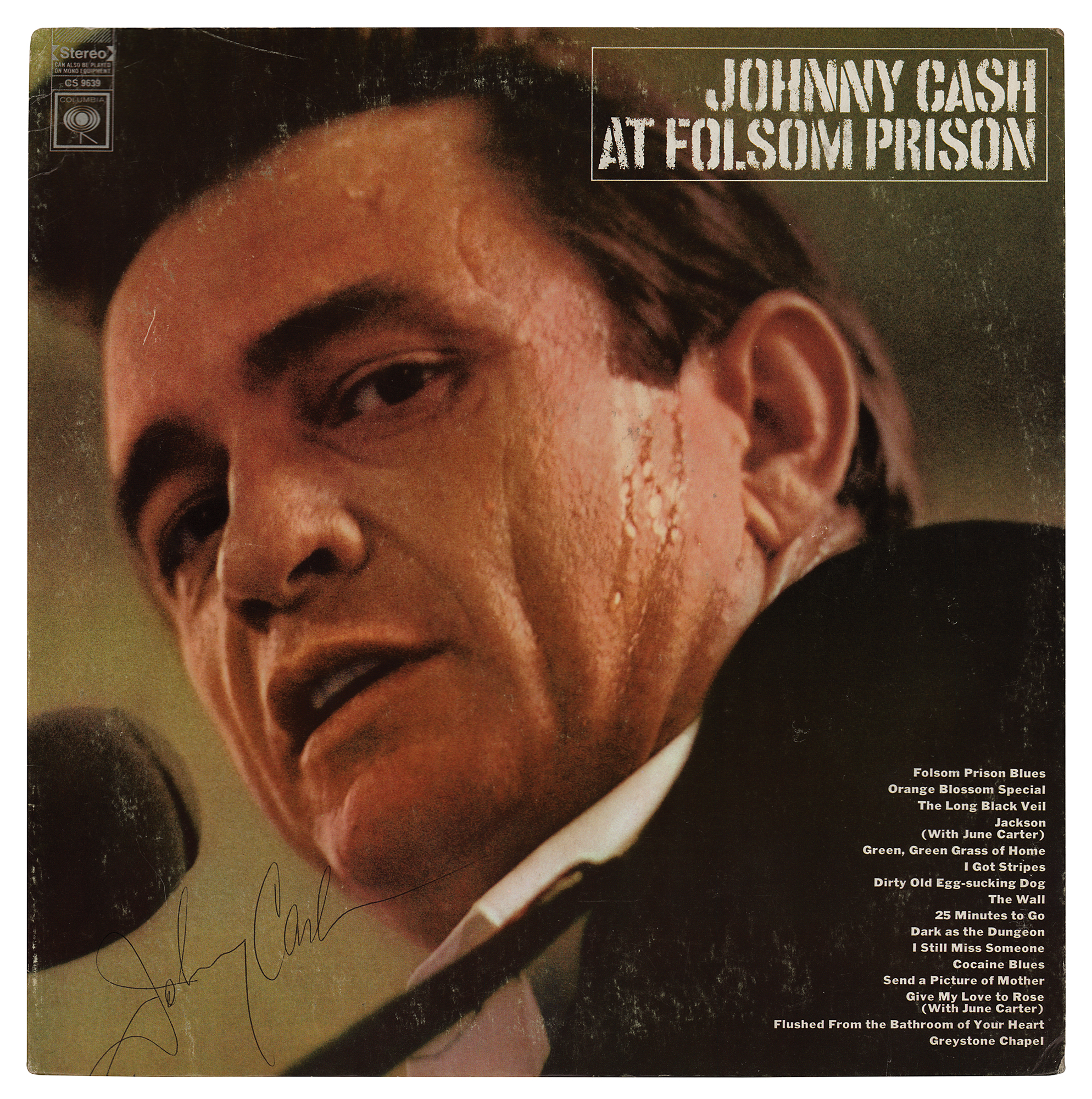 Lot #518 Johnny Cash Signed Album