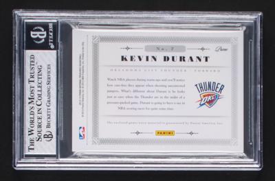 Lot #967 2012-13 National Treasures Material Treasures Kevin Durant Patch (1/25) BGS NM-MT 8 - Image 2