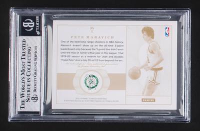 Lot #970 2013-14 Panini Flawless Gold Pete Maravich Patch (1/5) BGS NM-MT 8 - Image 2
