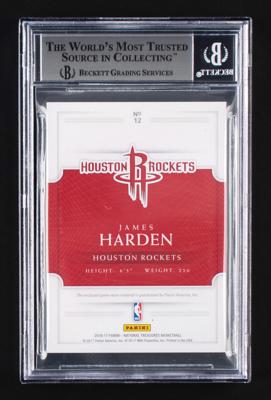 Lot #971 2016-17 National Treasures Game Gear Duals Prime James Harden Patch (10/25) BGS MINT 9 - Image 2