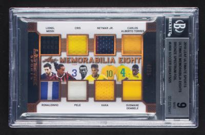 Lot #1059 2019 Leaf Ultimate Sports Ultimate Memorabilia Eights Soccer Icons Relic (4/25) BGS MINT 9