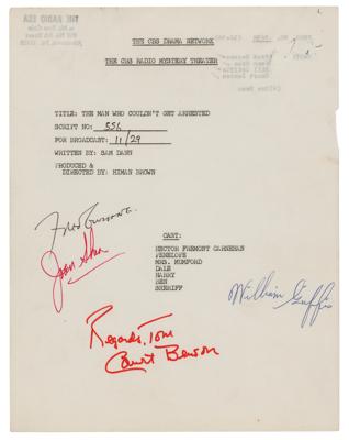 Lot #723 The Munsters: Fred Gwynne Signed Script Sheet - Image 1
