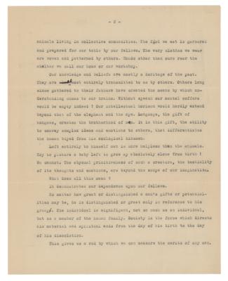 Lot #13 Albert Einstein Signed Typed Manuscript Draft - Image 3
